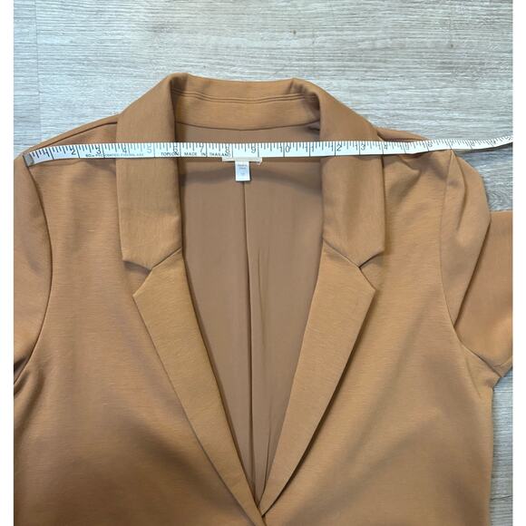 NWOT Garnet Hill Tencel Camel Blazer 12 L Oversized Office Career Casual Preppy - Picture 10 of 11